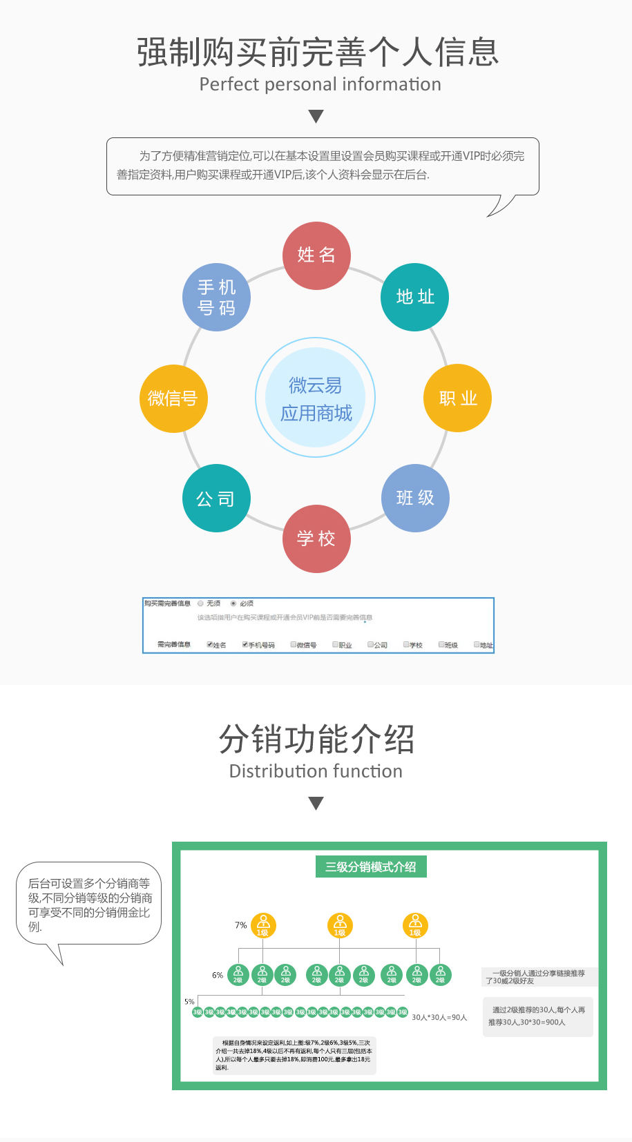 购买课程完善个人信息